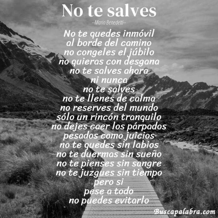 No te salves mario benedetti