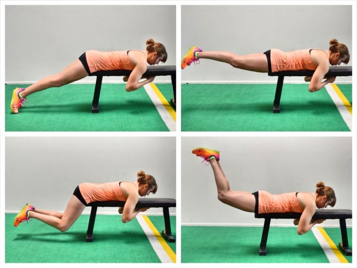 Shortened and lengthened glute exercises