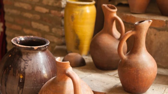 Ceramics pottery stoneware ceramic earthenware pitcher clay copper antique english modern green